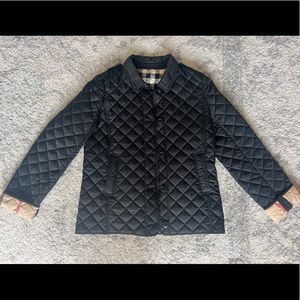 Children’s 14Y/XL Burberry Quilted Black Jacket